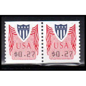 CVP32 27c Shield Very Fine MNH Pair PA4980