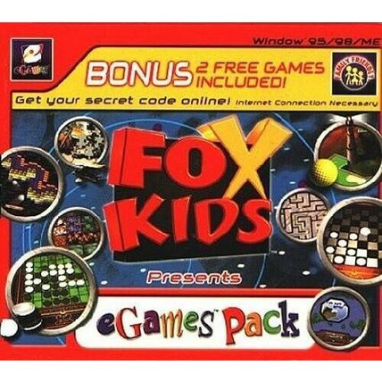 Fox Kids eGames Pack (PC-CD, 2000) for Windows 95/98/ME - NEW CD in SLEEVE