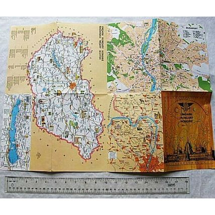 1977 Ubusz map and tourist information Hungary