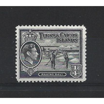 Turks&Caicos.SG194 1/4d Raking Salt (Black).Mounted Mint.Aug24m