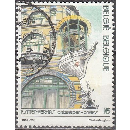 Belgique 1995 Michel 2657 O Cote (2008) 0.80 € Art Nouveau Maison Cachet rond
