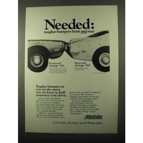 1971 Allstate Insurance Ad - Needed Tougher Bumpers