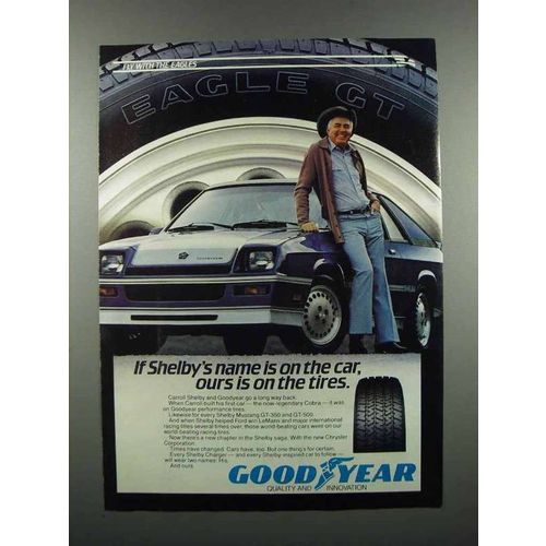 1983 Goodyear Tires Ad - Carroll Shelby Dodge Charger