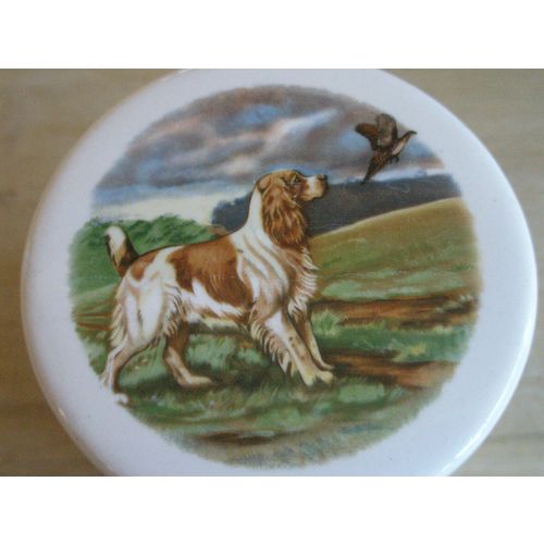 Scottish Aviemore Pottery, Wilsons Old Ryes, Working Dogs Storage Jar
