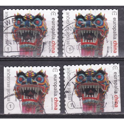BELGIE 3968 a b c ° 4 ZEGELS UIT BOEKJE 106