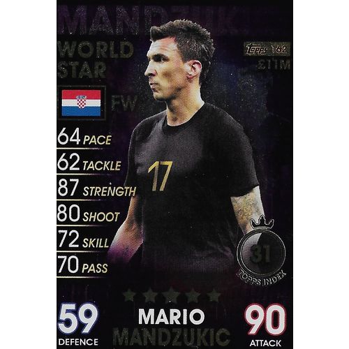 Match Attax - 101 (2019): World Stars (Mirror Foil) - Croatia, Mandžukić