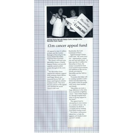 (5288) Gladys Carter Macmillan Essex Appeal Kenny Ball - 1996