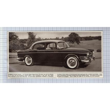 (5261) Humber Super Snipe - 1961 Paper Cutting