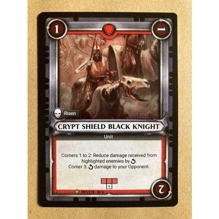 Warhammer, Age of Sigmar CCG: Champions # 87 Crypt Shield Black Knight (A) 2018
