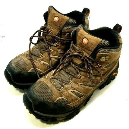 Men's Moab Merrell Waterproof Hiking Performance Shoes Earth Brown Size 11 (G25)