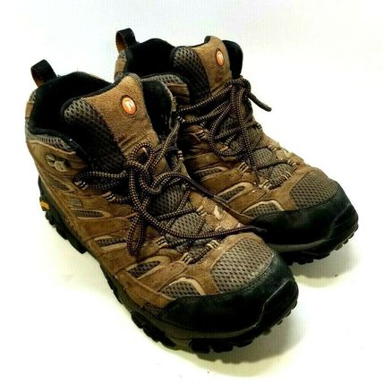 Men's Moab Merrell Waterproof Hiking Performance Shoes Earth Brown Size 11 (G25)