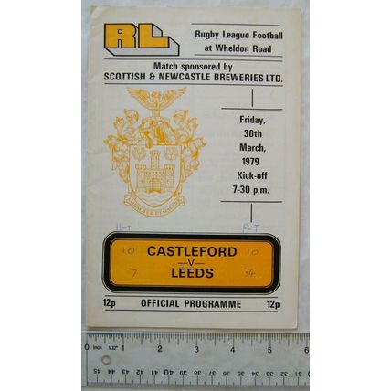 1979 programme Castleford v. Leeds