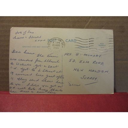 THE GARDENS AND FREE CHURCH, FRINTON-ON-SEA, ESSEX , used postcard 1965 pm =