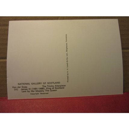 TRINITY ALTARPIECE by Van der Goes unused postcard National Gallery Scotland /