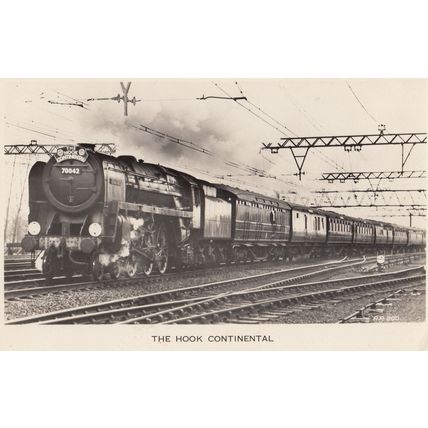 The Hook Continental Train Harwich Shenfield Railway Station Real Photo Postcard