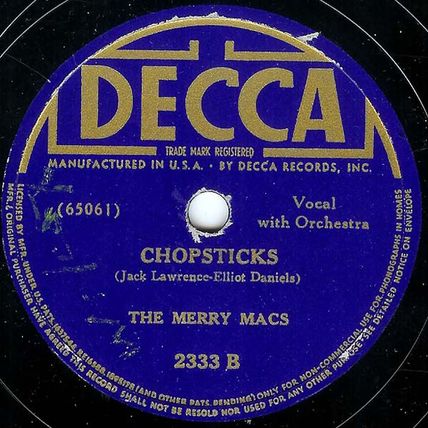 Decca 78 #2333 - The Merry Macs - "Hawaiian War Chant" & "Chopsticks"
