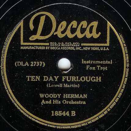 Decca 78 #18544 - "Down Under" & "Ten Day Furlough" - Woody Herman Orchestra