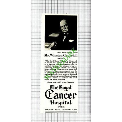 The Royal Cancer Hospital Winston Churchill Appeal - 1947 Small Cutting