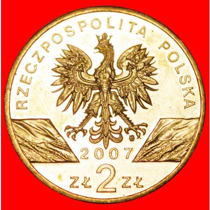 Ⰶ GREY SEAL UNCOMMON: POLAND ★ 2 ZLOTY 2007 NORDIC GOLD UNC★LOW START★NO RESERVE