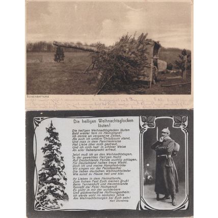 German WW1 Uniform Artillery Military 2x Postcard s