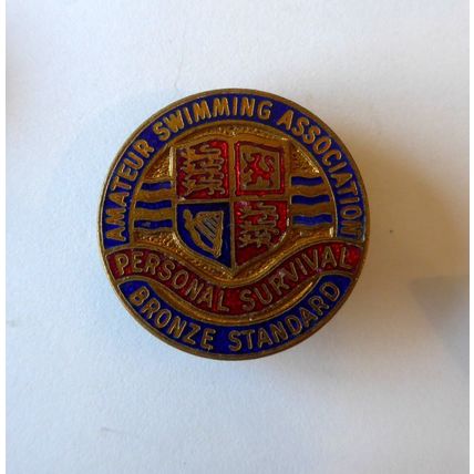 Amateur Swimming Association - vintage badge - Personal survival Bronze Standard