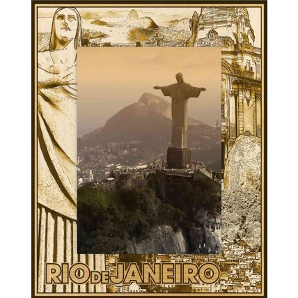 Rio De Janeiro Brazil Laser Engraved Wood Picture Frame Portrait (4 x 6)