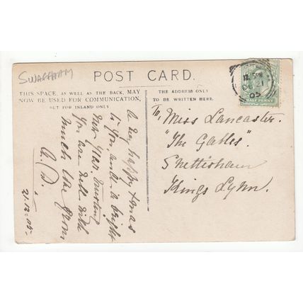 Swaffham Avenue Postcard 1905 RP Norfolk