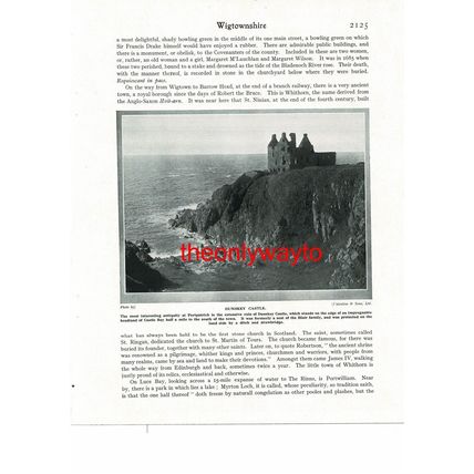 Dunksey Castle (Castle Kennedy, Reverse), Wigtownshire, Book Illustration, c1920