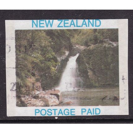 New Zealand Waterfall Postage Paid Stationary Cut Out VGC