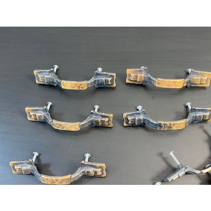 Vintage Drawer Knobs, set of 9, Sewing Box Knobs Dresser, Metal furniture handle