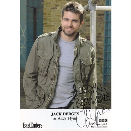 Jack Derges as Andy Flynn Eastenders Hand Signed Cast Card Photo