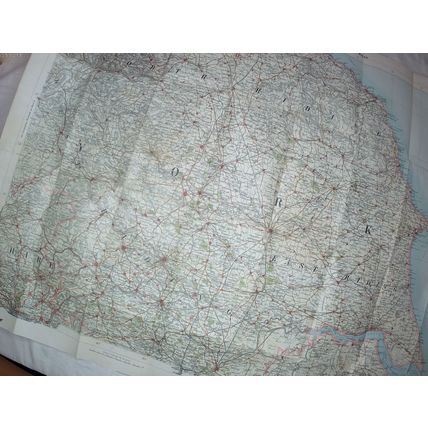 Vintage Bartholomew's Quarter Inch to the Mile Yorkshire Cloth Map