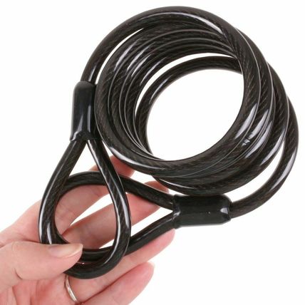 FLEXIBLE SECURITY CABLE 1.5m Steel Loop Lock Extender Motorbike Wire Rope Chain