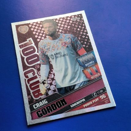 Match Attax SPFL 2022-23 Craig Gordon Hearts 100 Club Hundred #321