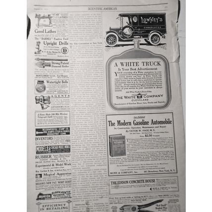 The Motor-driven Commercial Vehicle - Aug. 30, 1913 Scientific American. 4 pages