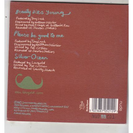 Lowgold : Beauty Dies Young (2001) CD Single.