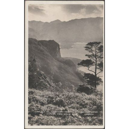 Heathery Heights from Walla Crag, Derwentwater, Cumberland, 1941 - Abraham RPPC