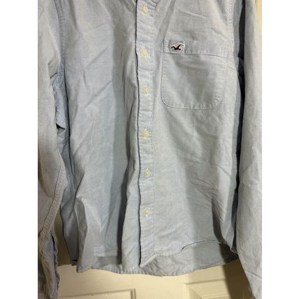 Hollister Shirt Mens X-Large Blue Collared Button Up Long Sleeve 100% Cotton
