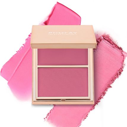 PHOFAY Double-Take Cream & Powder Blush Duo (1PCS, 01)