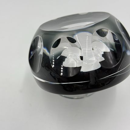 vintage CR. ALBRET France crystal PAUL REVERE paperweight Multifaceted Retro