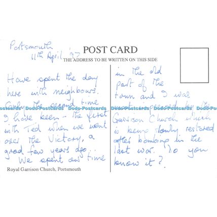 R402937 Portsmouth Royal Garrison Church Postcard