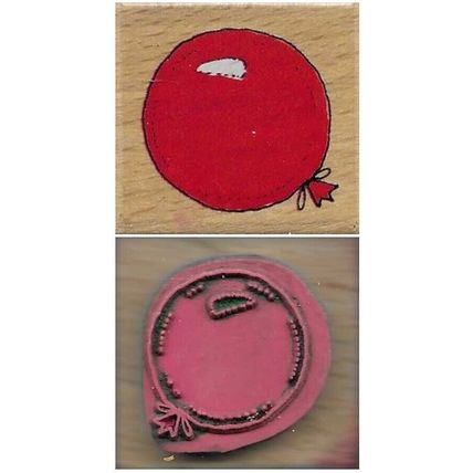 Wood Mounted Rubber Stamp. App 3x3cm. Stamping Cardmaking Crafts