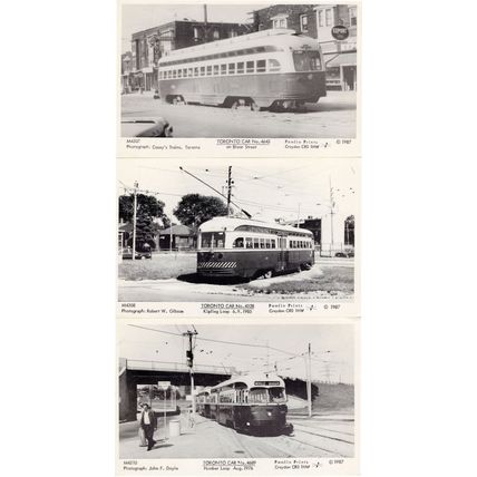 Toronto Car 4382 4328 & 4643 Tram Canada 2x Real Photo Postcard s