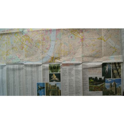 1988 AA Visitors' Map of London. Where to go & how to get there, colour photos