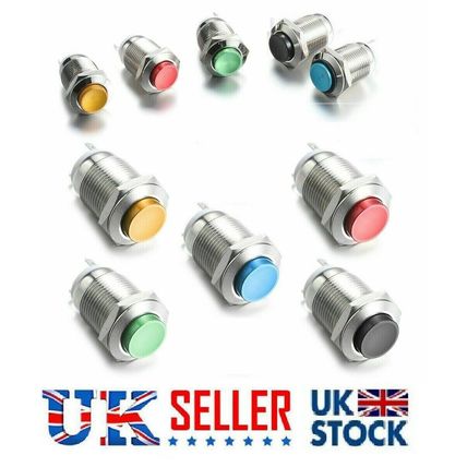 High Round Waterproof 12mm Momentary Metal Push Button Switch 12/240volt... 