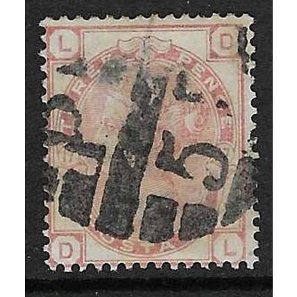 GB 1873-80 QV WMK SRAY ROSE 3d PLATE 17 USED SG144 LD