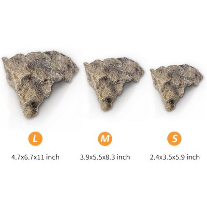 Reptile Hides Large Rock Reptile Cave Hideout Terrarium Habitat Decor Ornament S