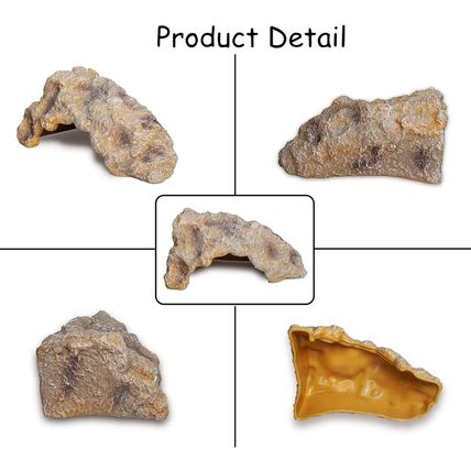 Reptile Hides Large Rock Reptile Cave Hideout Terrarium Habitat Decor Ornament S