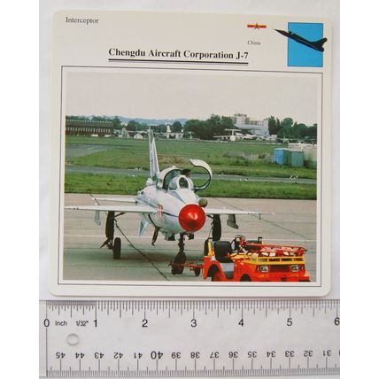 Chengdu Aircraft Corporation J-7 - China - Interceptor - Collectors Club Card