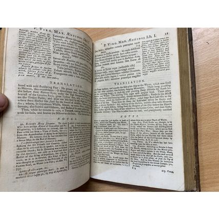 RARE* 1748 The Works Of Virgil 2nd Edition Volume 1 Antique Book (P4)